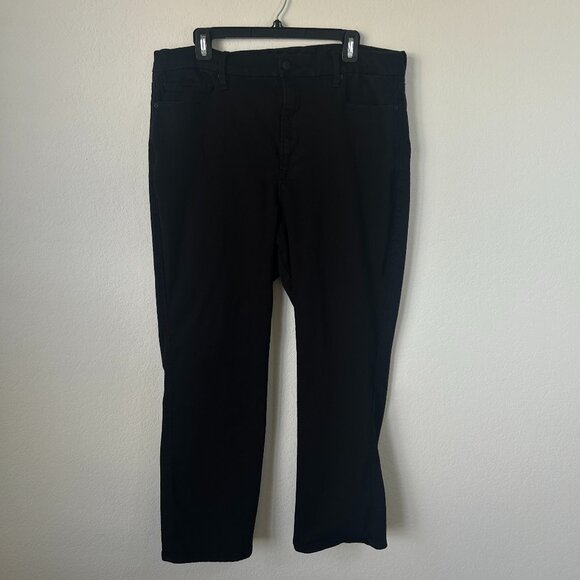 Good American Jeans Womens 18 Black Curve High Rise Straight Ankle Pants - Picture 1 of 8